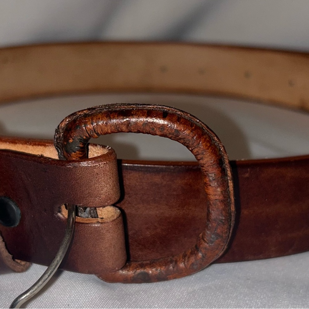 Thick Classic Brown Leather Belt
